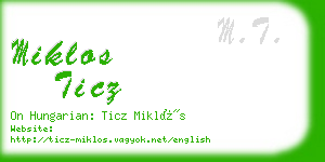 miklos ticz business card